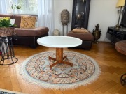 Stolik kawa kwiaty barek okrągły drewno