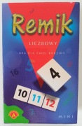 Remik Liczbowy MINI - komplet (136 kafelków + 4 jokery), stan BDB