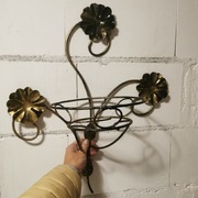 Ozdobny Kwietnik na jedną doniczkę, kolor srebrna platyna 