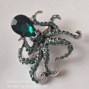 Piękna broszka Ośmiornica kałamarnica Octopus, przypinka, ozdoba żakietu.