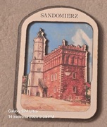 Magnes na lodówkę drewniany Starówka Sandomierz. 3D.