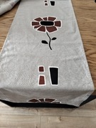 Długi bieżnik obrus skandynawski tkany super serweta 40x220 len 