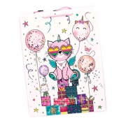 Torebka prezentowa "Kotek w okularach", 18x23x8 cm