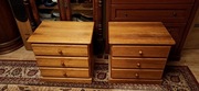 szafki nocne z szufladami sosnowe dwie szt 61x45x60 cm pojemne