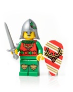 Ktown Bricks custom LEGO Castle Christmas Knight - 2022 Holiday Exclusive