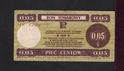 BON TOWAROWY 0,05 Cent seria HA 4206109 