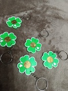 Brelok czterolistna koniczyna z grosikiem 