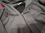 Bluza szara L zamek melanz popiel 40 kieszenie