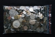monety luzem w woreczku do wyceny