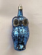 Bombka sowa sówka bombki choinkowe PRL szklane kształtki  vintage 