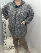 Bukla Plus Size damska na zamek szary melanż