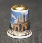 Naparstek Kolekcjonerski porcelanowy Katedra Lincoln