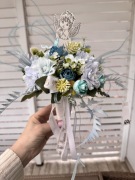 Błękitny rożek/tuba na I Komunię Św.