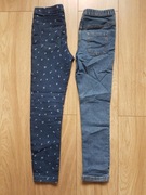 Jegginsy ciemne, wzorek. Rozm. 140. Sinsay.