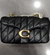 Nowa Torebka COACH CP150 Quilted Leather – Black Gold – Oryginalne Pud