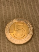5 zł 2023 r. Z naciekami. 