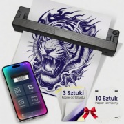 Drukarka Termiczna Bezprzewodowa Przenośna 2026 Bluetooth A4 + 10 arkuszy