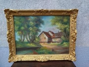 Obraz olejny piękna rama drewniana 80x60 cm 768739