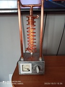 Lampka retro loft industrial z rurek miedzianych 