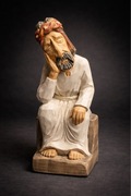 Ręcznie rzeźbiona figura Jezusa Chrystusa - drewno lipowe | 30 x 6 x 5 cm