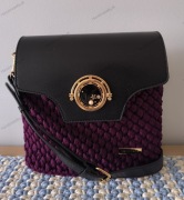 Torebka damska ręcznie wykonana w kolorze śliwka 