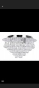 Lampa sufitowa z kryształami srebrna