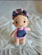 Lalka na szydełku miś handmade zabawka dla dzieci przytulanka maskotka