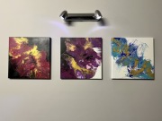 Zestaw obrazów Pouring ręcznie malowane akryl