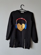 Czarna bluza toontoy 146 obracane cekiny serduszko