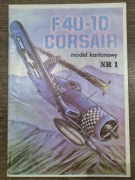 F4U-7D Corsair model kartonowy nr 1