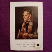Obrazek z relikwią Der Diener Gottes. P. Rupert Majyer S J. Niemiecki 