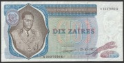 Zair 10 zaires 1977 - Mobutu Sese Seko