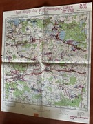 Mapa Wojskowa Sztabowa Ćwiczebna z Oznaczeniem TAJNE 1982 PRL