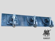 Wieszak ścienny industrialny metalowy loft, rustykalny vintage, rękodzieło 