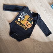 Czarne Body kostium dynia halloween 