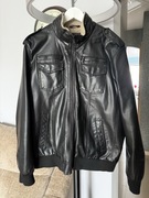 Kurtka skórzana męska kożuch ocieplana ramoneska Tommy Hilfiger rozmiar L