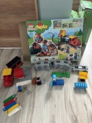 10874 + 10872 + 10882 Lego Duplo Pociąg parowy +wiadukt +przejazd kolejowy