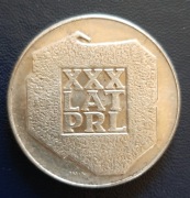 SREBRNA MONETA XXX LAT PRL. 1974 R. SREBRO 0,625.
