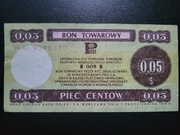 Bon towarowy - 5 centów 1979 r. HA Pekao S.A. - PEWEX