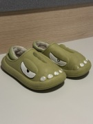 Plush Dinosaur Slippers for Home, Dino Slippers universal size Olive Green