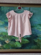 letnia bluzka top wiązana przewiewna Bershka koszulka t-shirt