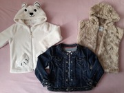 Zestaw 110/116 kurtka i kamizelka Mayoral, polar h&m