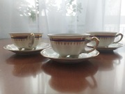 3 filiżanki Karolina ze spodkami + 2 spodki gratis