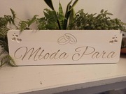 Deska Młoda Para ozdobny napis