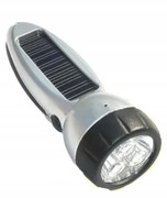 NOWA LATARKA LED SOLARNA ładowana na akumulator WYNNSTER - mocny akmulator 