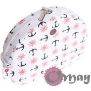 Biały organizer do Obag MOON LIGHT kotwice stery granat czerwony wkład OMAY