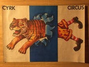 1980 Cyrk Tygrys Klaun Plakat Rafał Olbiński