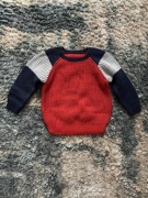 George NOWY sweter dziecięcy 80-86 cm chłopięcy sweterek czerwony kardigan