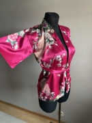 Oriental Village krótki szlafrok narzutka jedwabna 100 % jedwab Silk S M