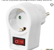 Adapter Schuko marki Vivanco z włącznikiem. 